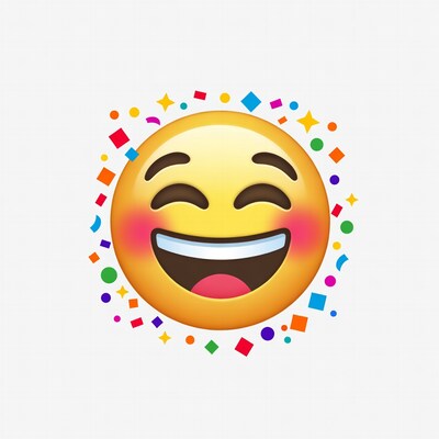 Grinning Face with Sparkles Emoji