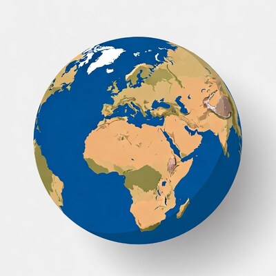 Colorful Illustrated Earth Globe