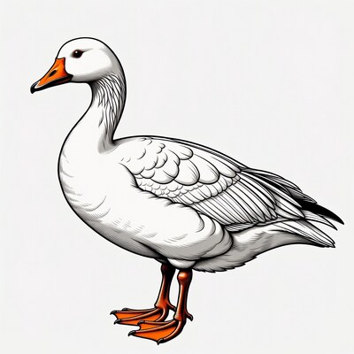 White Goose Illustration