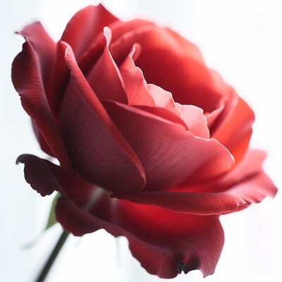 Closeup red rose flower