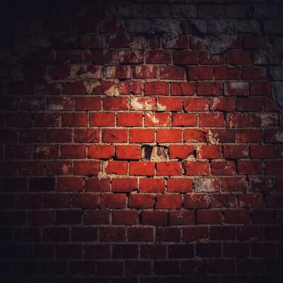 Old red brick wall