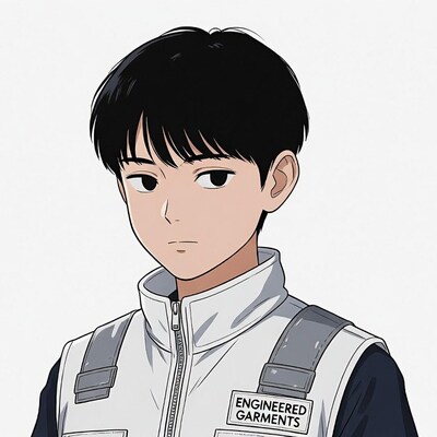 Anime boy in Engineered Garments jacket