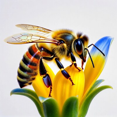 Bee on yellow flower