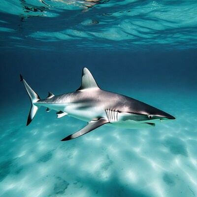 Blacktip shark swimming underwater