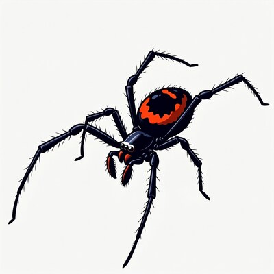 Black Widow Spider Illustration