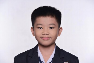 Asian boy in school uniform