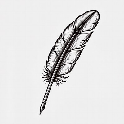 Vintage feather quill pen