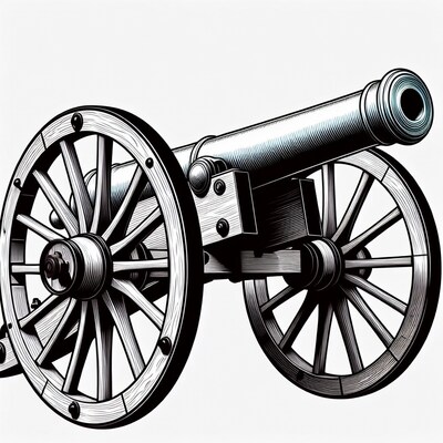 Vintage Cannon on Wheels