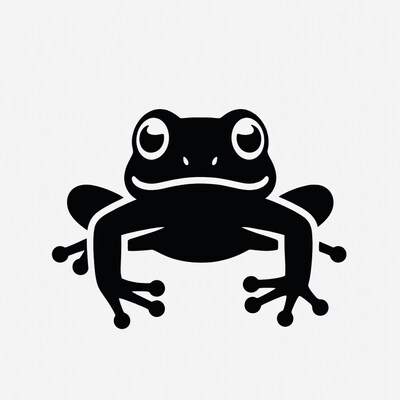 Cartoon frog silhouette