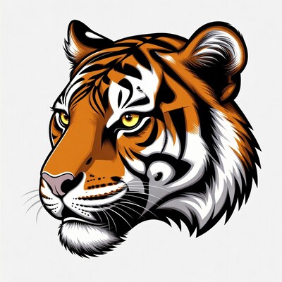 Tiger head illustration