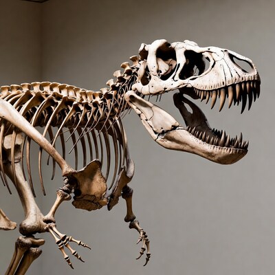 Tyrannosaurus Rex Skeleton Roaring