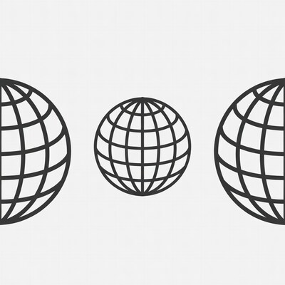Three Globe Icons