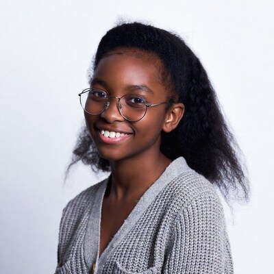 Young African American woman smiling