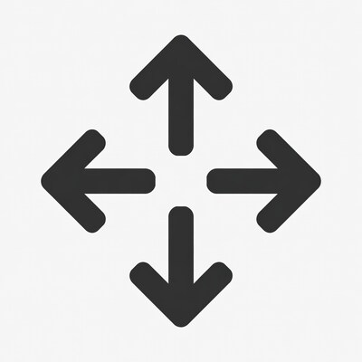 Four Arrows Pointing Outward
