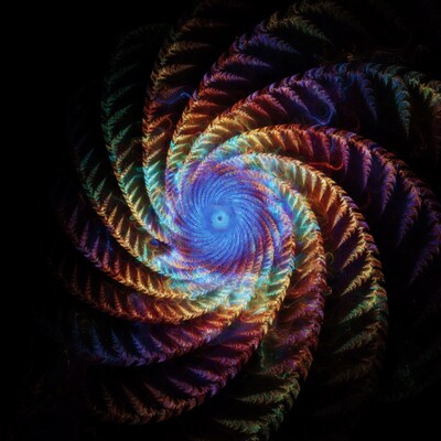 Colorful fractal spiral