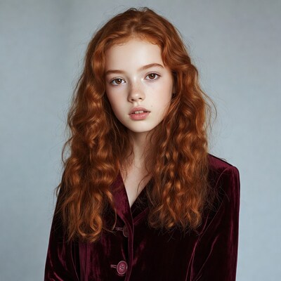 Young woman with red hair