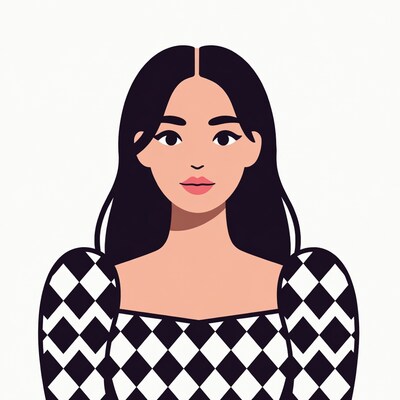 Woman with long dark hair