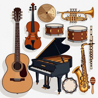 Musical Instruments Illustration