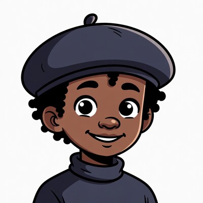Smiling boy wearing beret