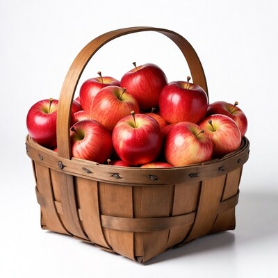 Basket of fresh red apples