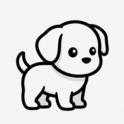 Cute cartoon dog