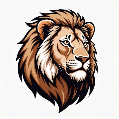Lion head illustration