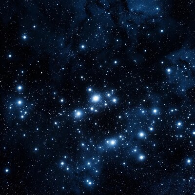 Starry night sky with stars