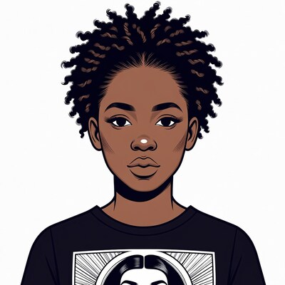 Young African American woman portrait