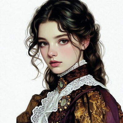Young woman in historical dress