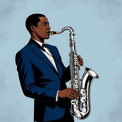 Man playing saxophone