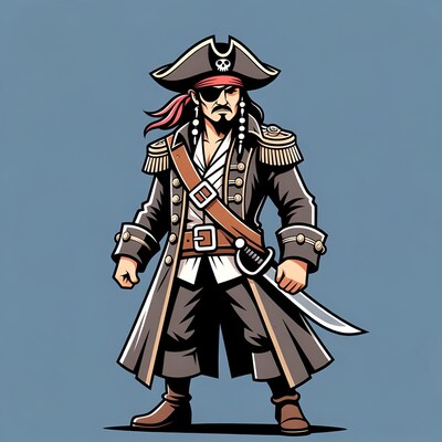 Pirate Captain with Sword