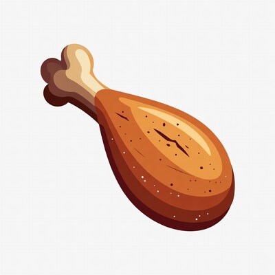 Cartoon chicken drumstick