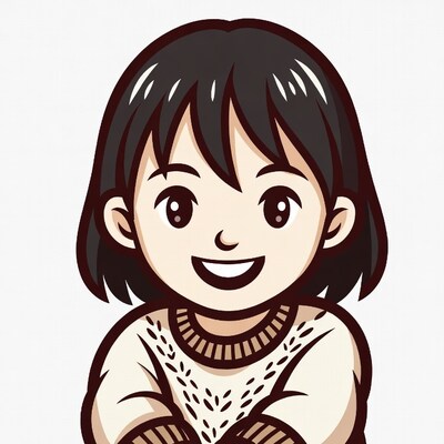 Smiling girl with dark hair
