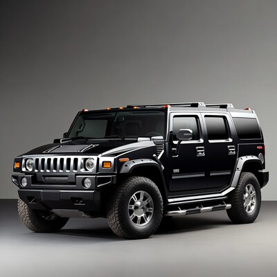 Black Hummer H2 SUV