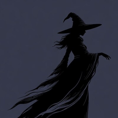 Silhouette of a witch