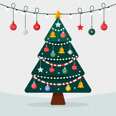 Christmas tree with ornaments