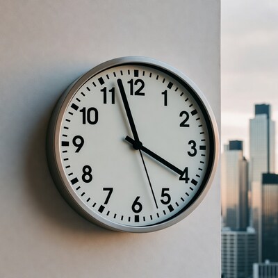 Wall clock showing 10:20