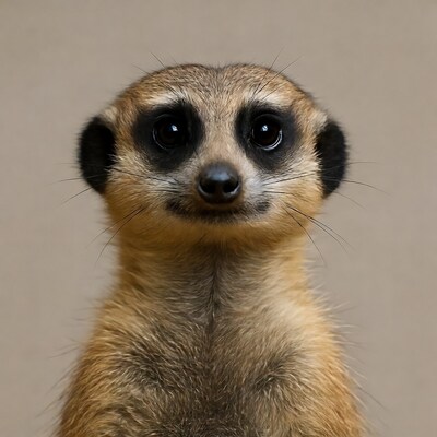 Meerkat close up portrait