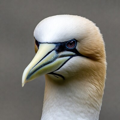 Northern Gannet Bird Head Closeup