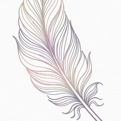 Gradient Feather Illustration