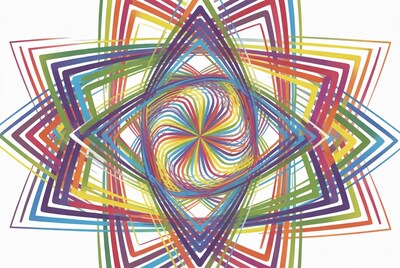 Colorful geometric spiral design
