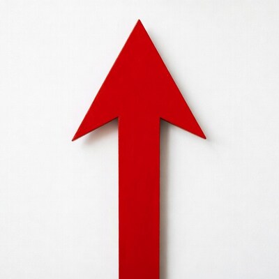 Red arrow pointing up