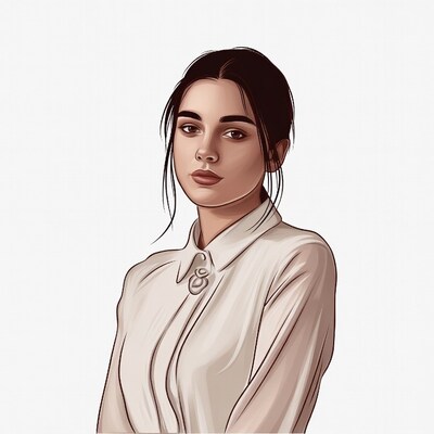 Woman in white shirt