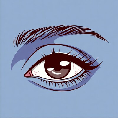Cartoon Eye with Eyebrow