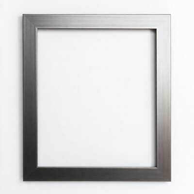Empty silver picture frame