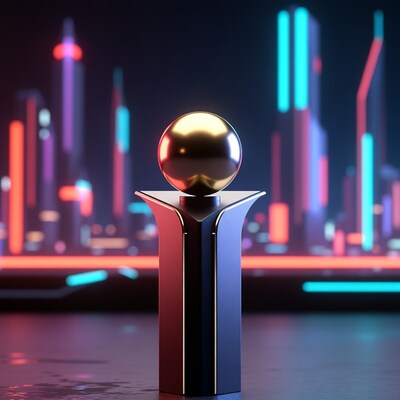 Golden Sphere on Futuristic Pedestal