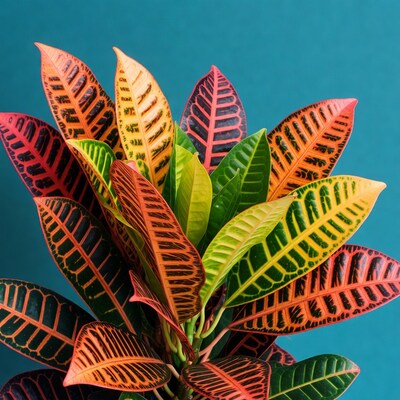 Colorful Croton Plant Leaves