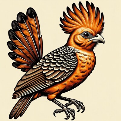 Orange bird with crest