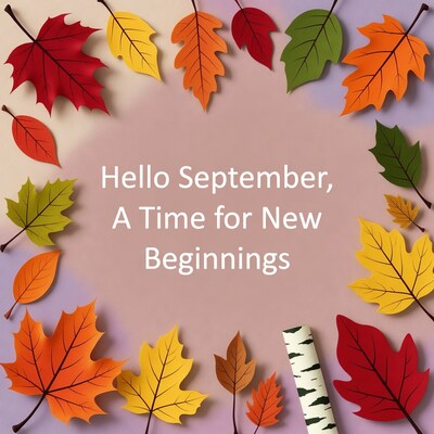Hello September Autumn Leaves