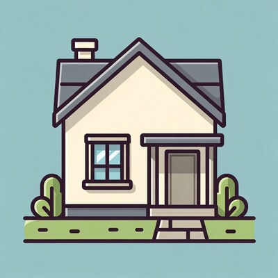 Cartoon house with porch
